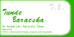 tunde baracska business card